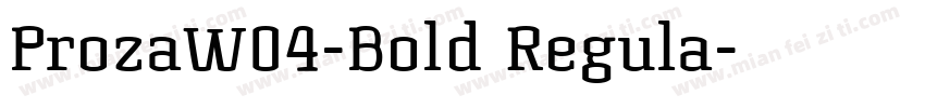 ProzaW04-Bold Regula字体转换